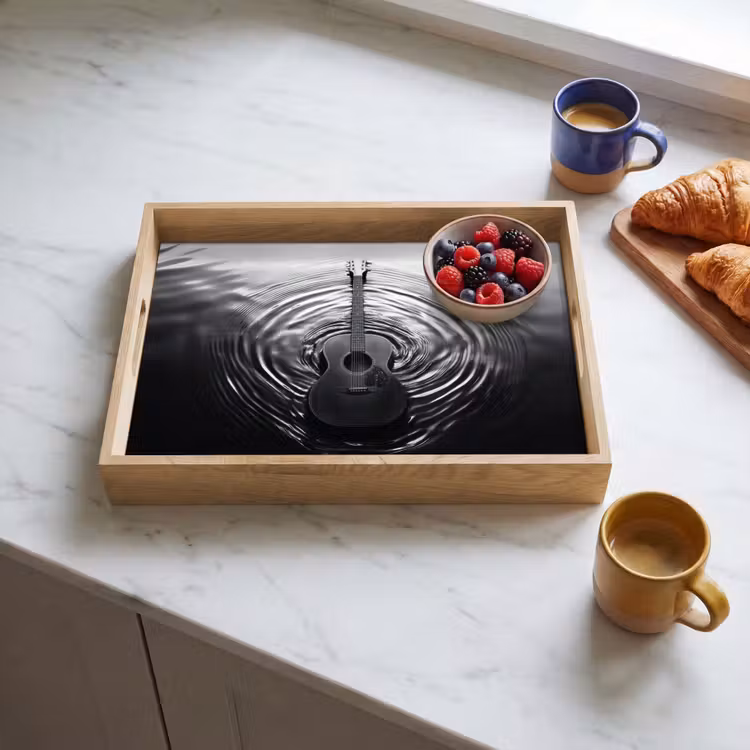 Dienblad - Gitaar - Hout - Water — 4
