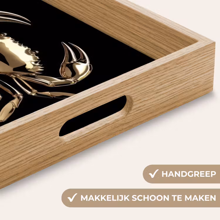 Dienblad - Goud - Krab - Dieren - Zwart — 5