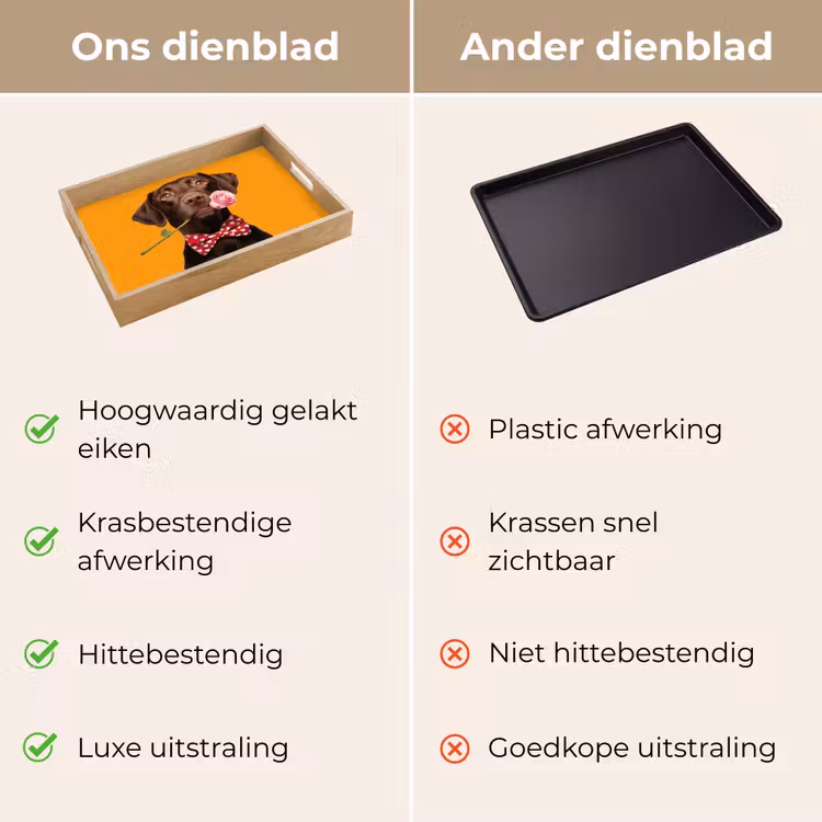 Dienblad - Hond - Oranje - Roos - Valentijn — 3