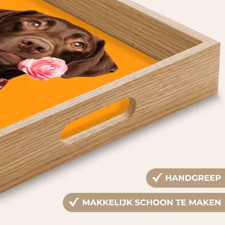 Dienblad - Hond - Oranje - Roos - Valentijn — 5