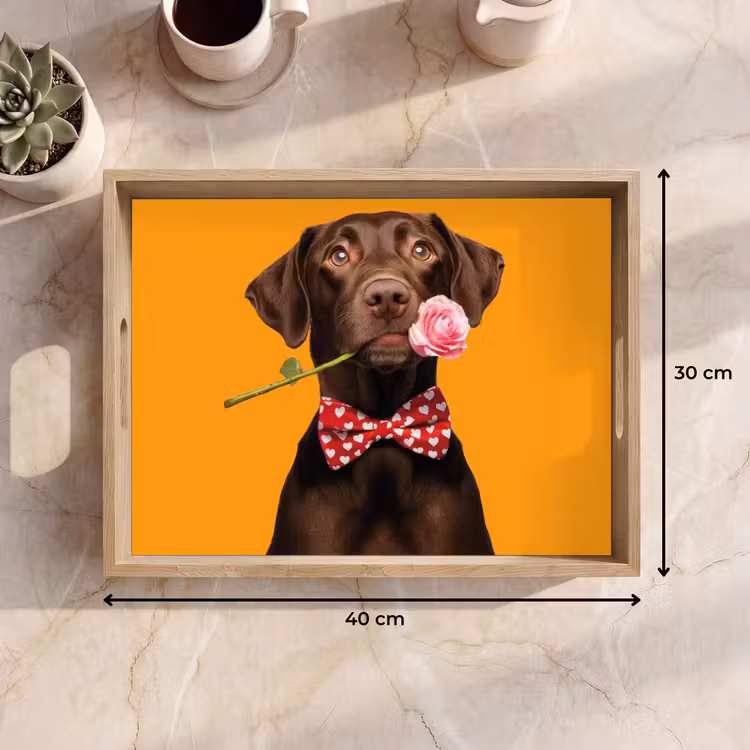 Dienblad - Hond - Oranje - Roos - Valentijn — 9