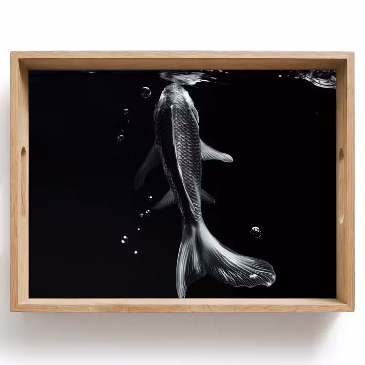 Dienblad - Koi - Vissen - Water - Zwart — 1