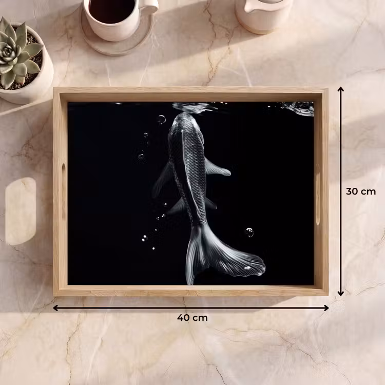 Dienblad - Koi - Vissen - Water - Zwart — 9