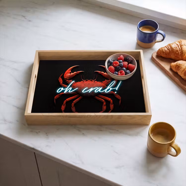 Dienblad - Krab - Rood - Neon - Quote — 4