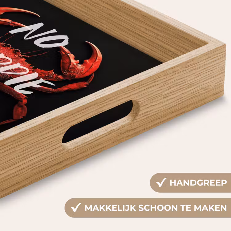 Dienblad - Krab - Rood - Tekst - Zwart — 5