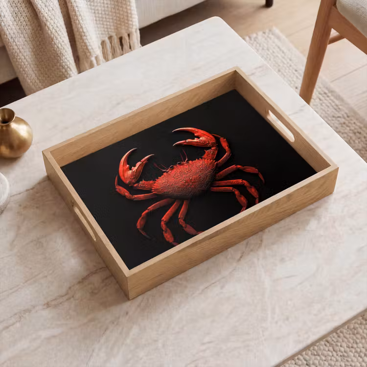 Dienblad - Krab - Rood - Vissen - Schaaldieren — 2