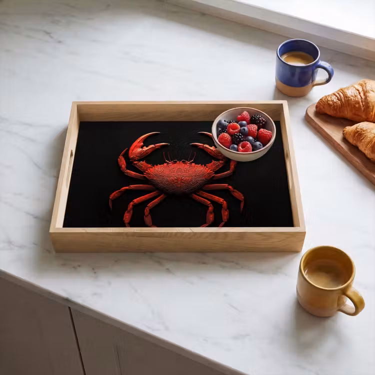 Dienblad - Krab - Rood - Vissen - Schaaldieren — 4