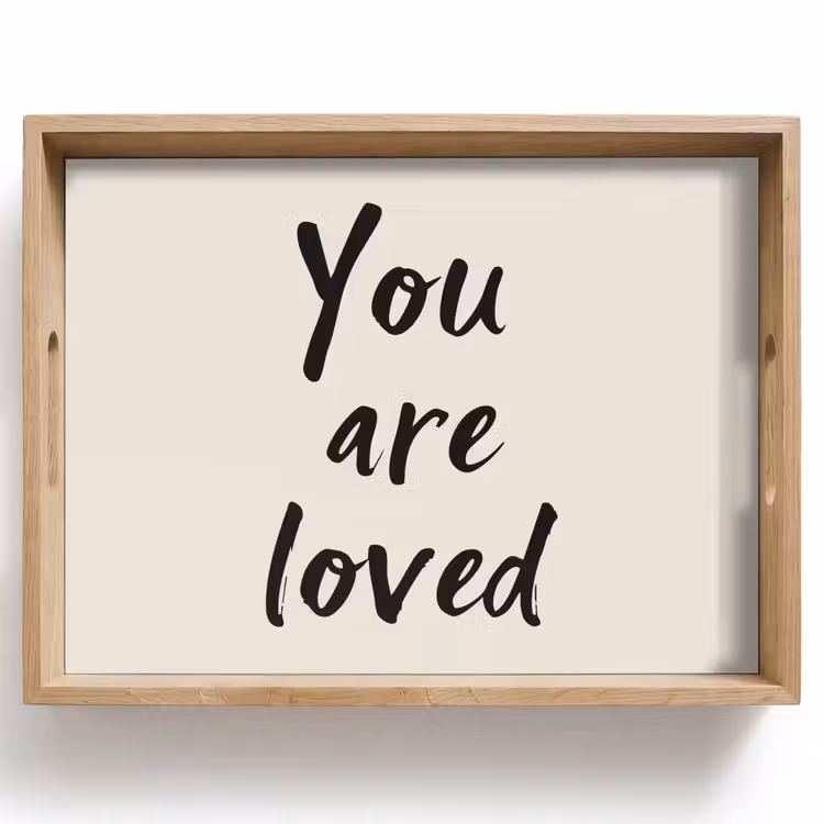 Dienblad - Minimalistisch - Beige - Love — 1