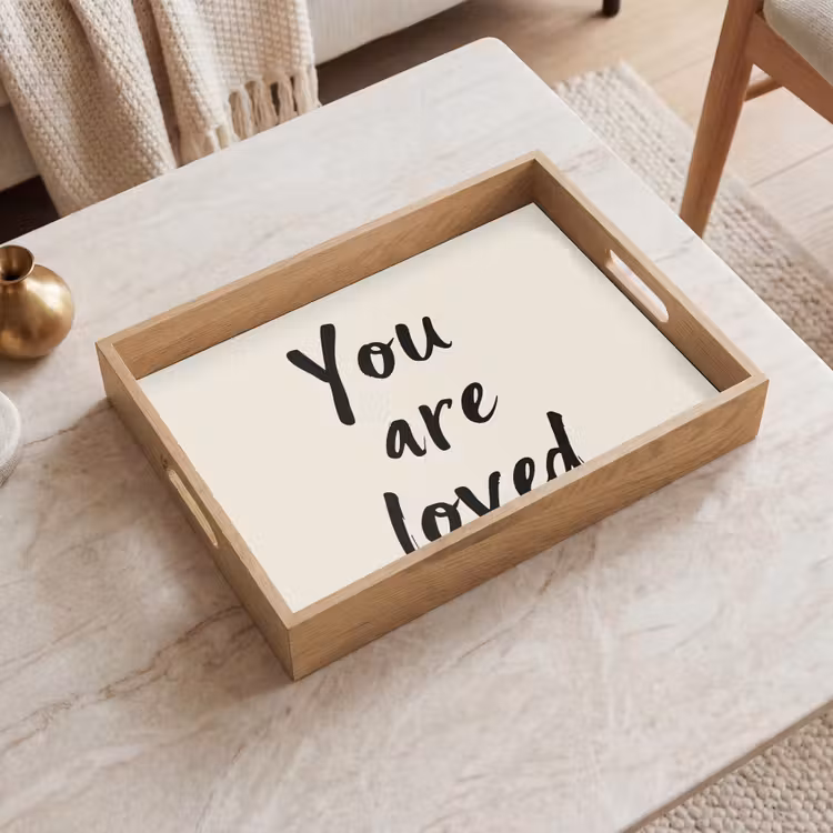 Dienblad - Minimalistisch - Beige - Love — 2