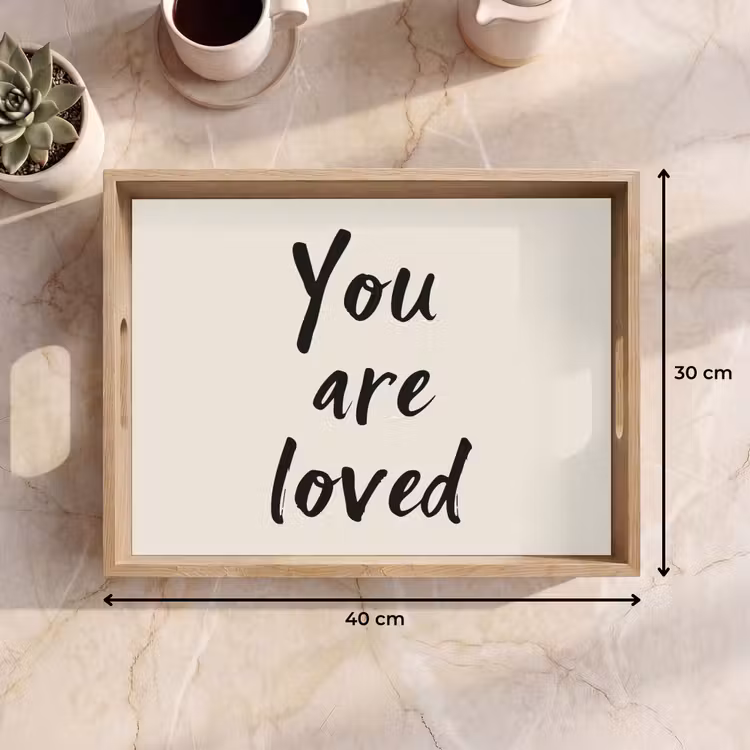 Dienblad - Minimalistisch - Beige - Love — 9