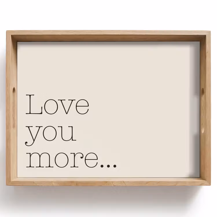 Dienblad - Minimalistisch - Love - Beige — 1