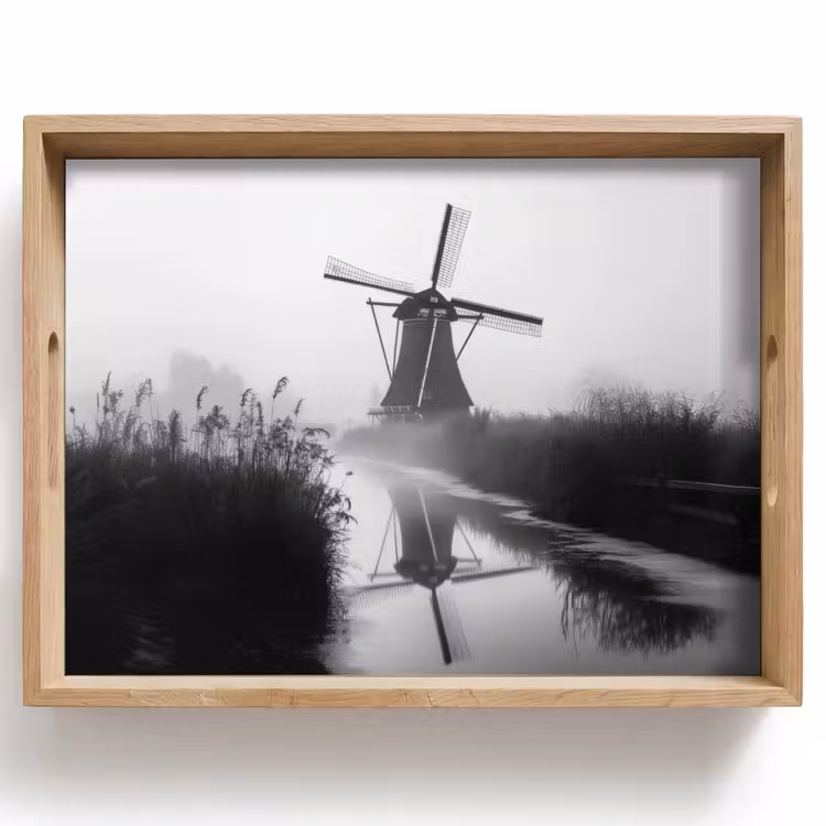 Dienblad - Molen - Weerspiegeling - Landschap - Water — 1