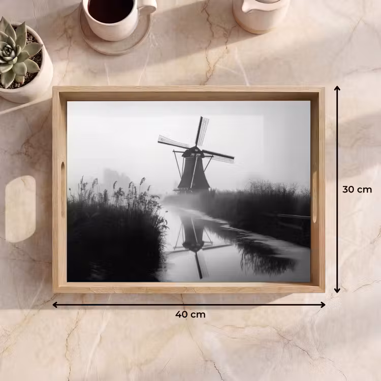 Dienblad - Molen - Weerspiegeling - Landschap - Water — 9