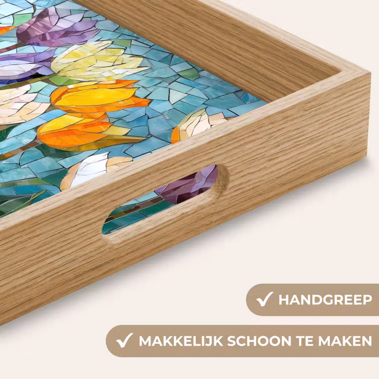 Dienblad - Mozaïek - Veld - Tulpen - Kleurrijk — 5