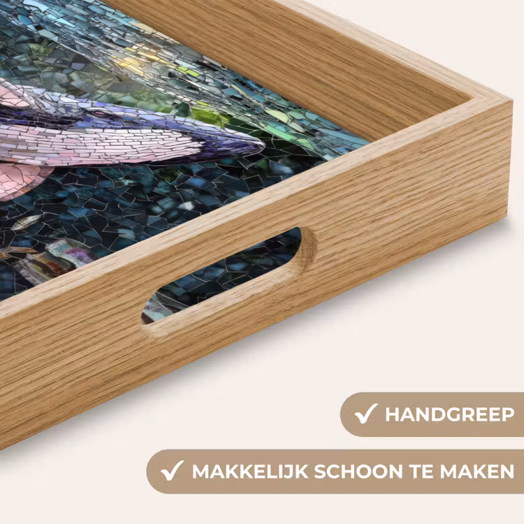 Dienblad - Mozaïek - Walvis - Koraal - Water — 5