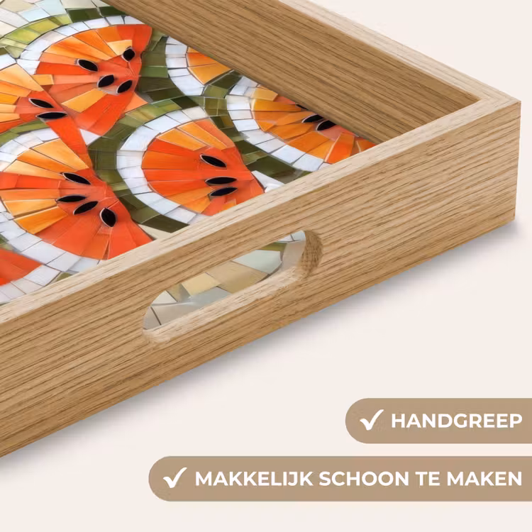 Dienblad - Mozaïek - Watermeloen - Rood - Pitten — 5