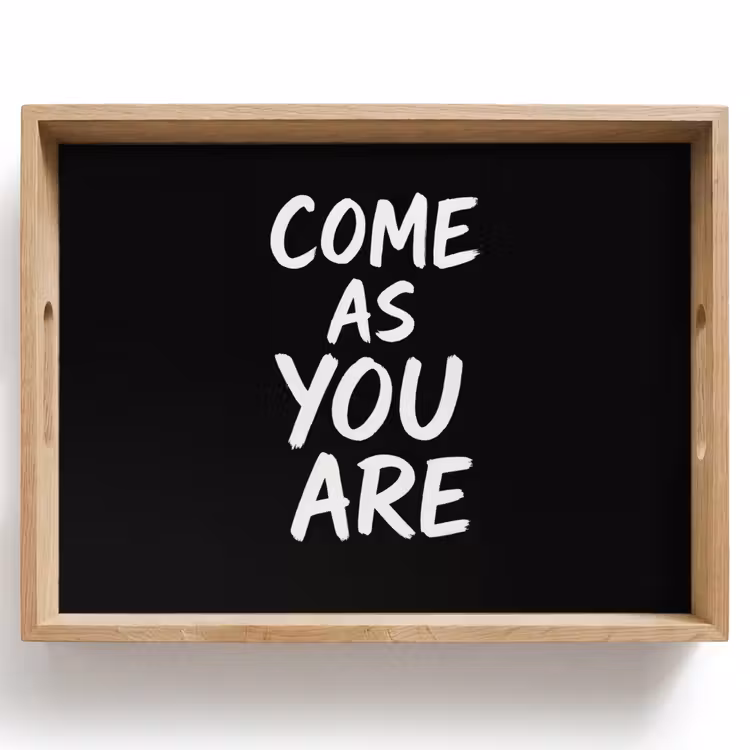 Dienblad - Quote - Zwart - Simpel — 1