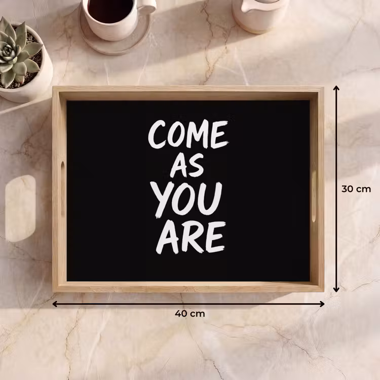 Dienblad - Quote - Zwart - Simpel — 9