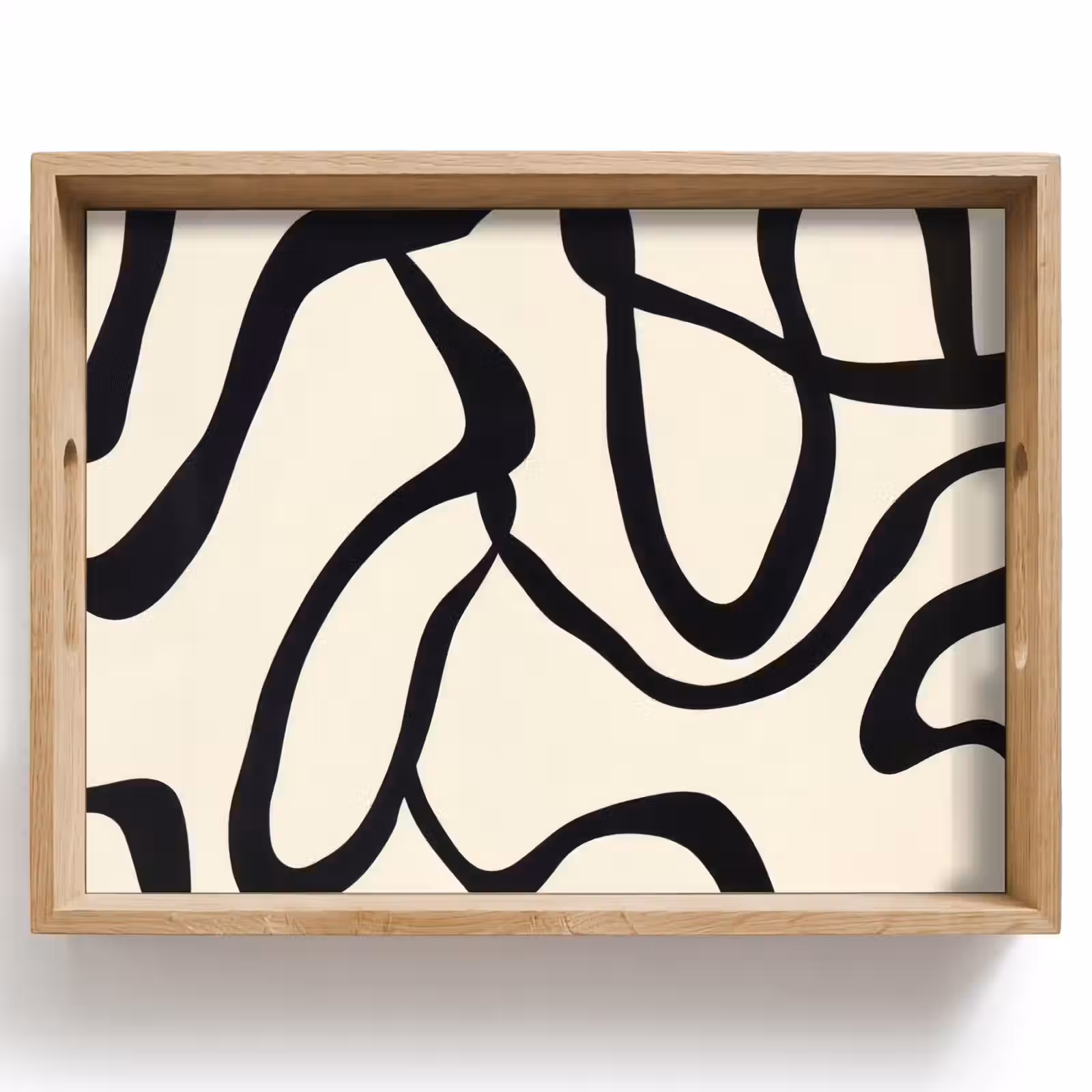 Dienblad - Abstract - Lijnen - Modern - Beige — 1