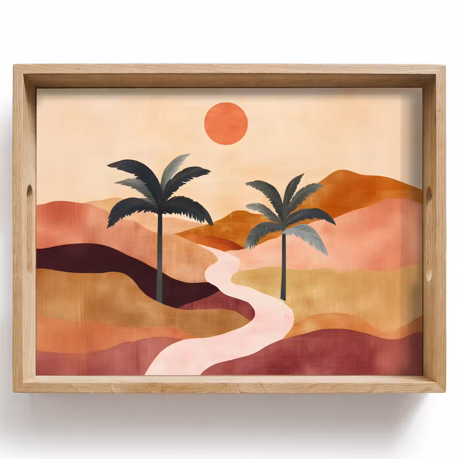 Dienblad - Heuvels - Palmbomen - Abstract — 1