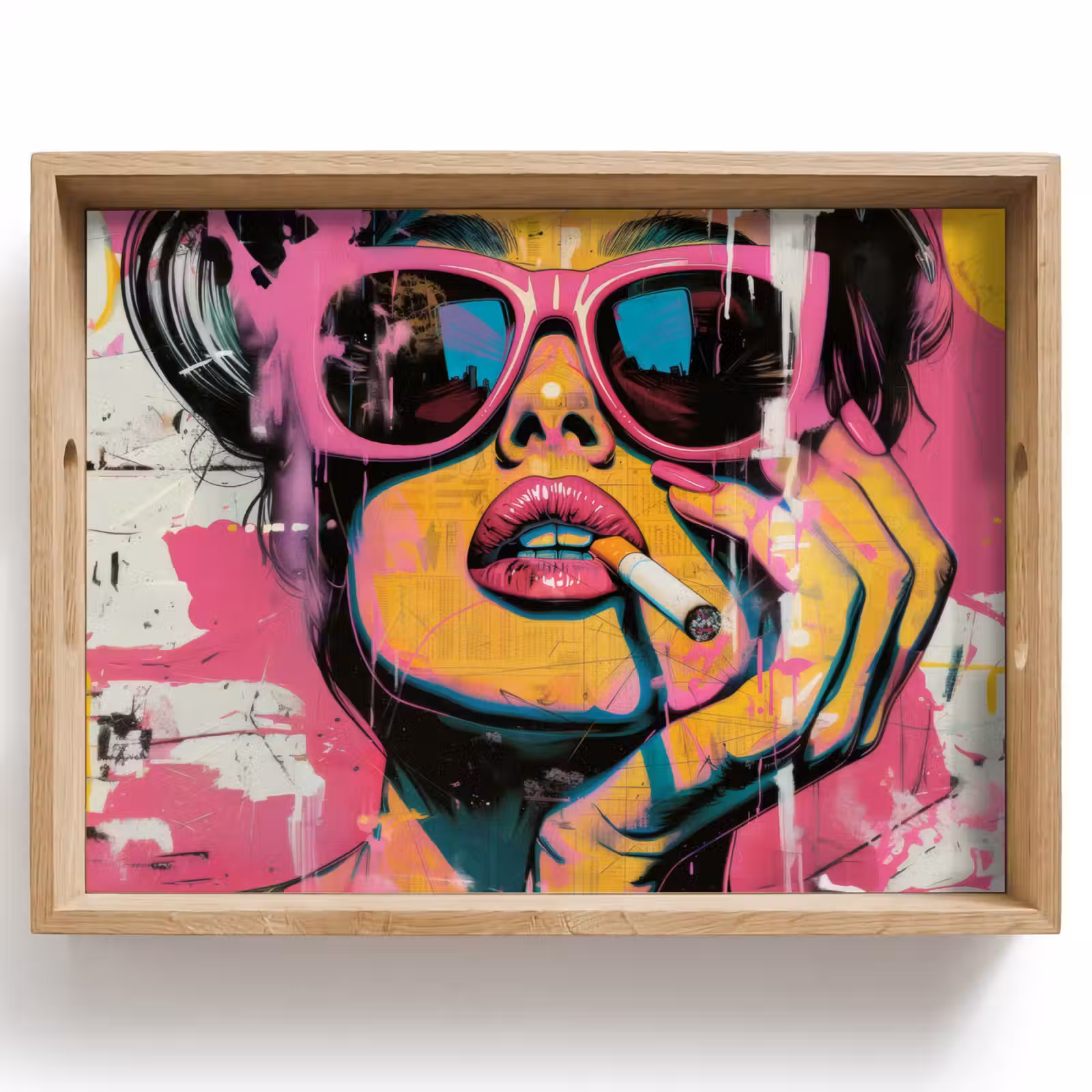 Dienblad - Portret - Vrouw - Abstract - Zonnebril — 1