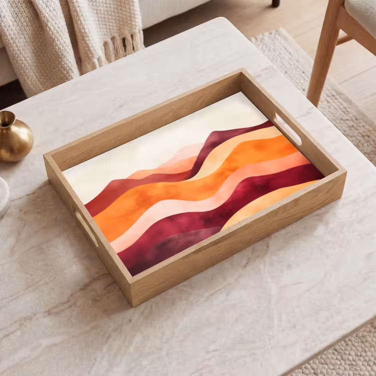 Dienblad - Abstract - Landschap - Golven — 2