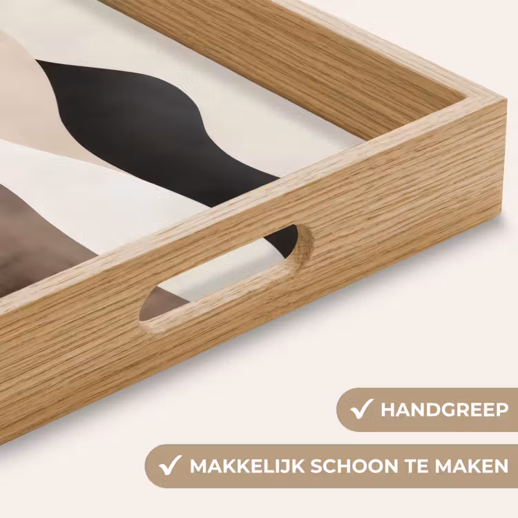 Dienblad - Abstract - Landschap - Golven - Crèmekleur — 5