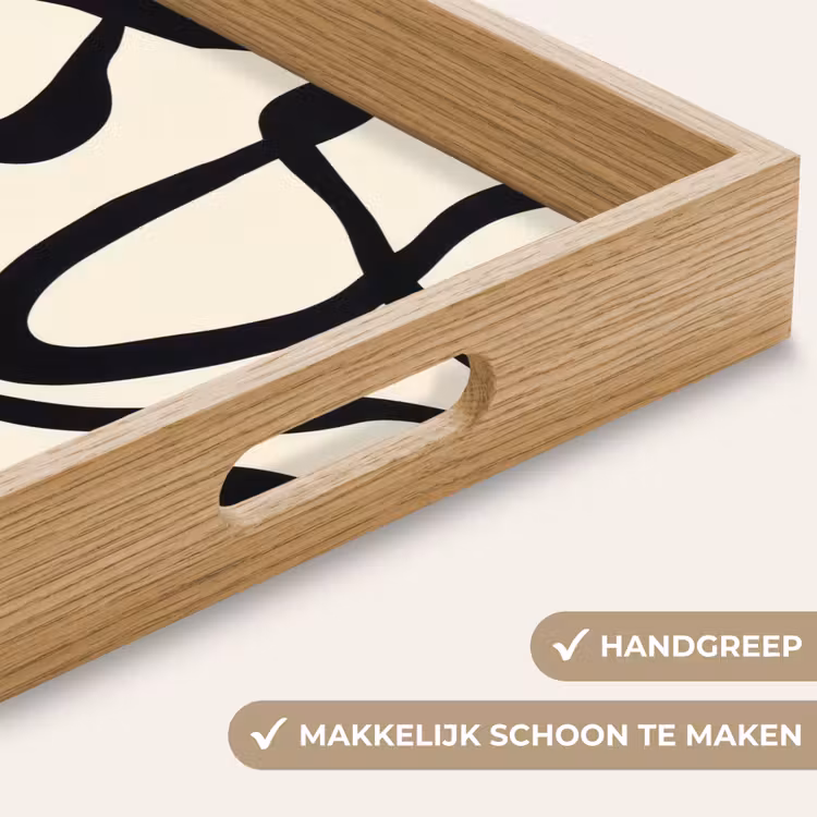 Dienblad - Abstract - Lijnen - Modern - Beige — 5