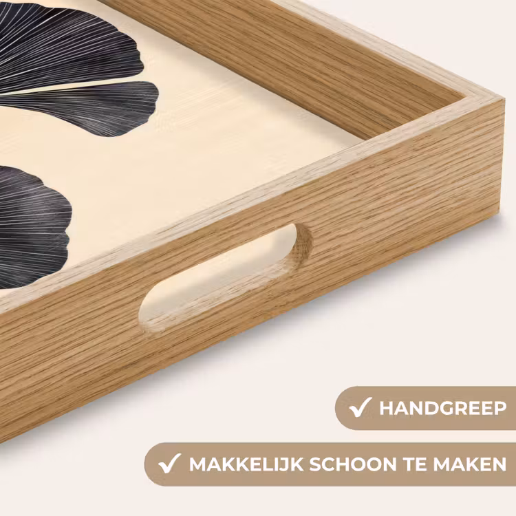 Dienblad - Bladeren - Minimalistisch - Zwart — 5