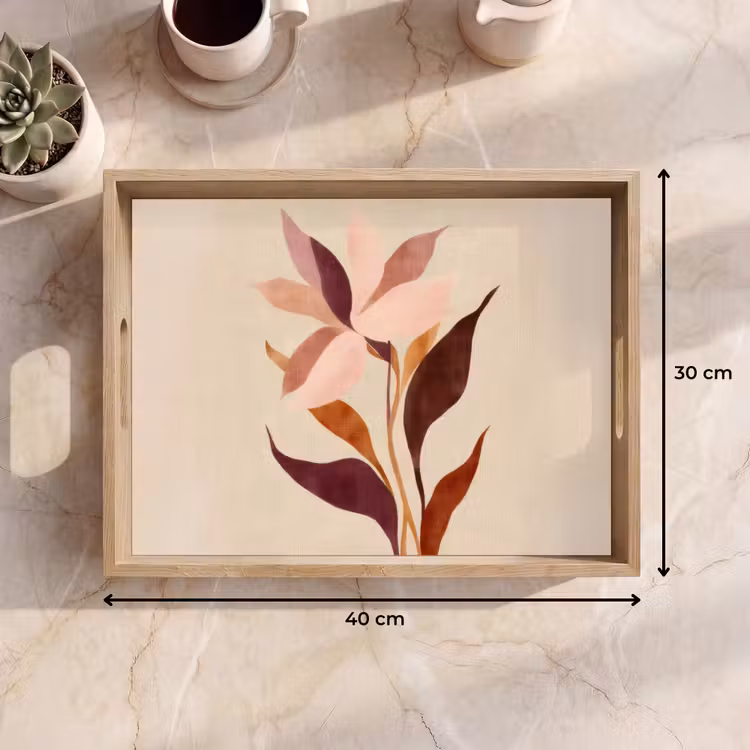 Dienblad - Bloemen - Blaadjes - Minimalistisch - Roze — 9