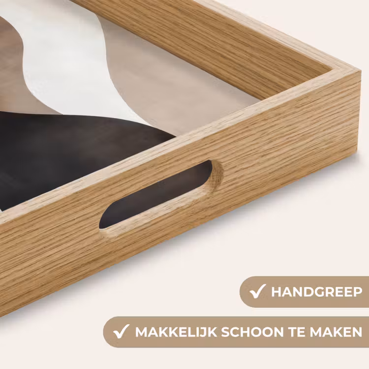 Dienblad - Golven - Abstract - Beige — 5