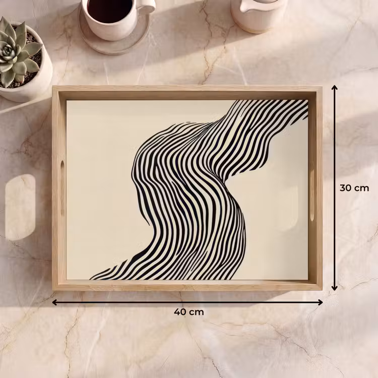 Dienblad - Golvend - Lijnen - Abstract - Silhouet — 9