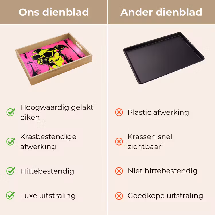 Dienblad - Hond - Zonnebril - Roze - Art — 3