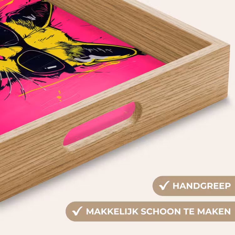 Dienblad - Kat - Art - Zonnebril - Roze — 5