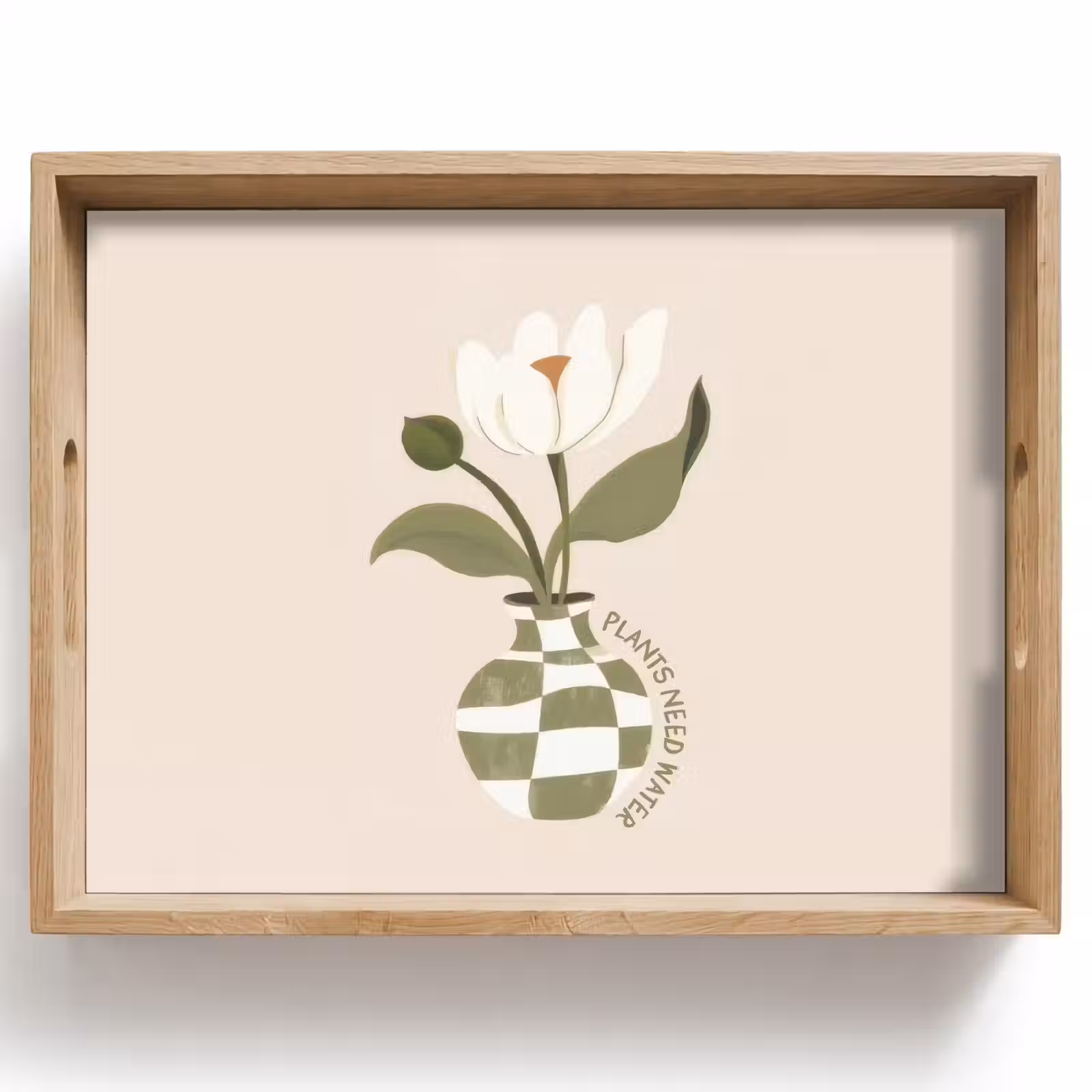 Dienblad - Bloem - Wit - Vaas - Quote — 1