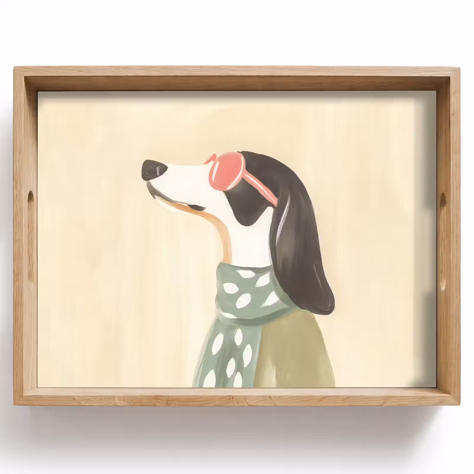 Dienblad - Hond - Zonnebril - Sjaal — 1