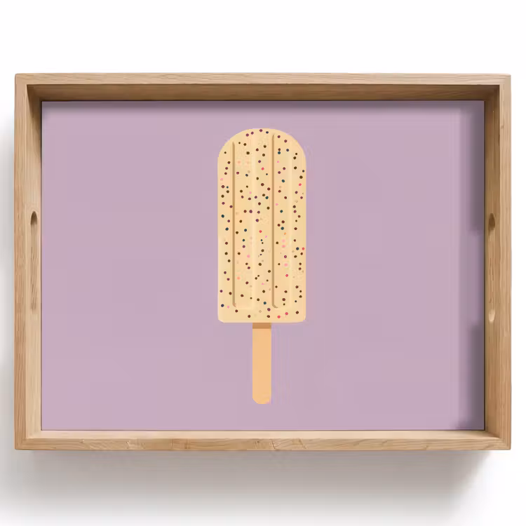 Dienblad - Beige - Ijsje - Spikkels — 1