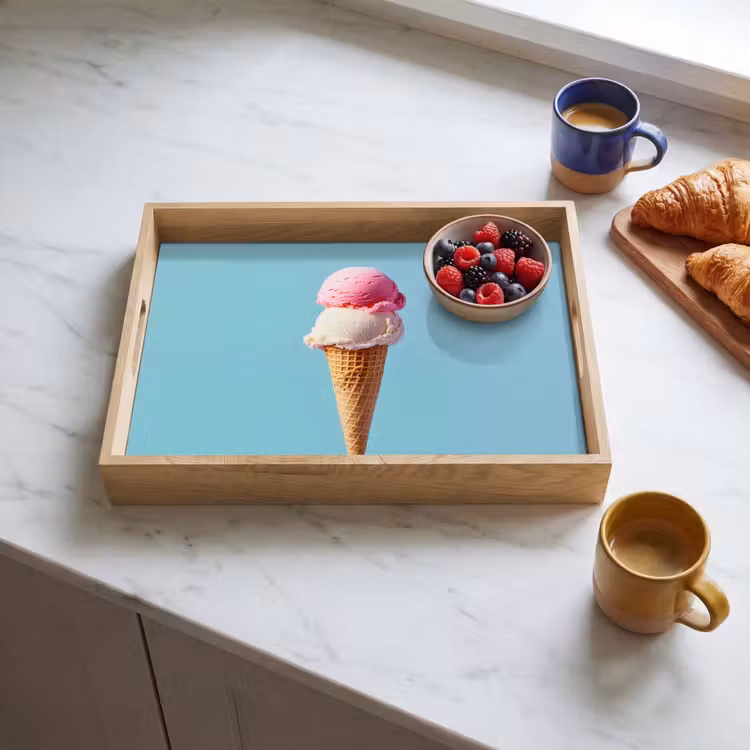 Dienblad - Bolletjes - Schepijs - Hoorntje - Blauw — 4