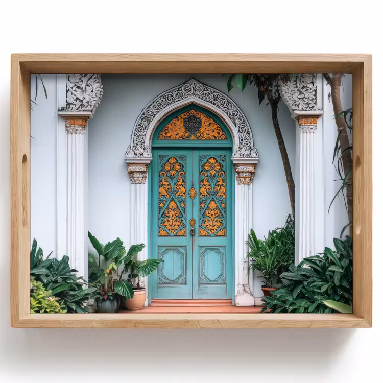 Dienblad - Deur - Patronen - Planten — 1