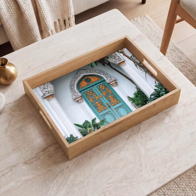 Dienblad - Deur - Patronen - Planten — 2