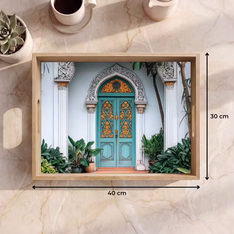 Dienblad - Deur - Patronen - Planten — 9