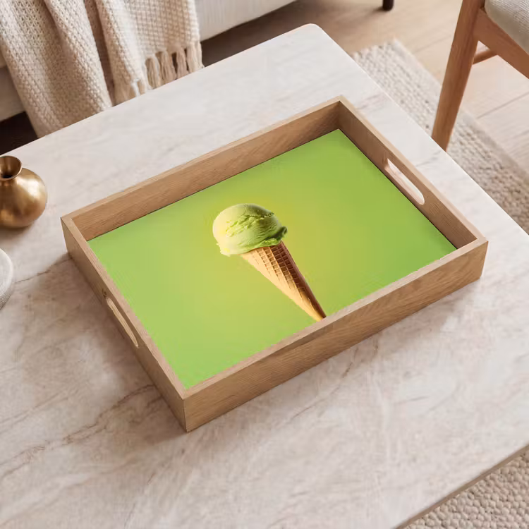 Dienblad - Hoorntje - Schepijs - Groen — 2