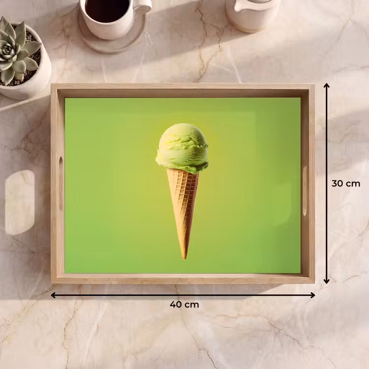 Dienblad - Hoorntje - Schepijs - Groen — 9