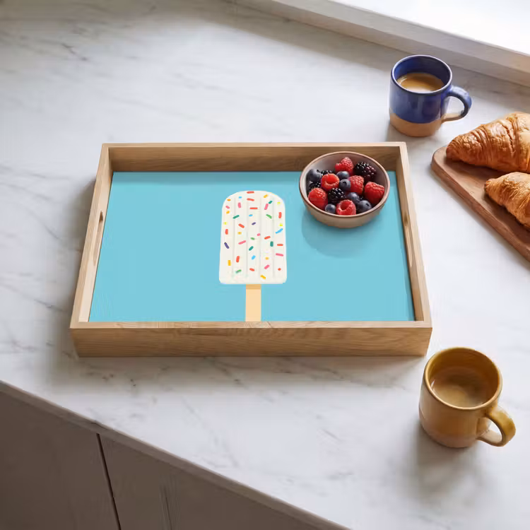 Dienblad - Ijsje - Stokje - Sprinkles - Lichtblauw — 4