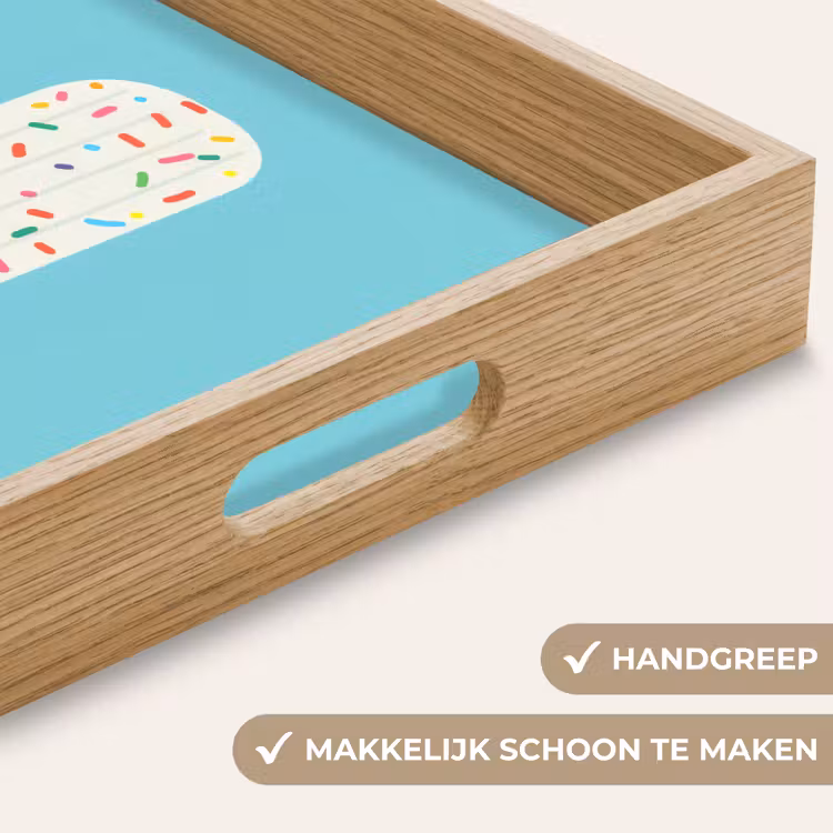 Dienblad - Ijsje - Stokje - Sprinkles - Lichtblauw — 5