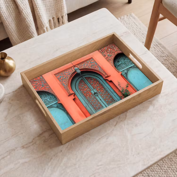 Dienblad - Lantaarn - Deur - Turquoise — 2