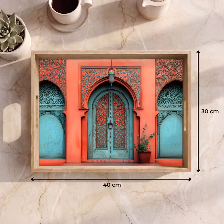 Dienblad - Lantaarn - Deur - Turquoise — 9