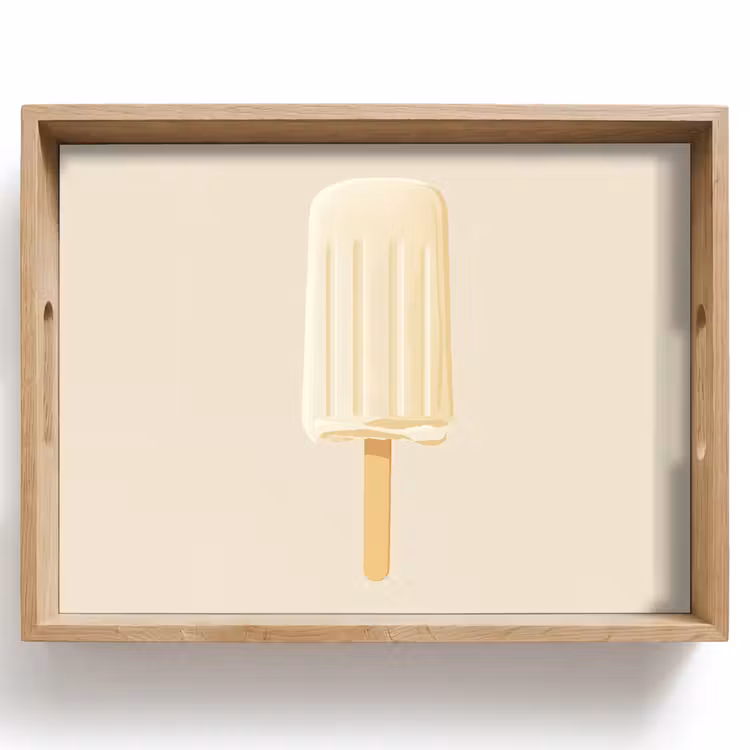 Dienblad - Minimalistisch - Waterijsje - Stokje - Beige — 1