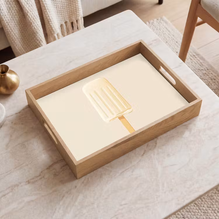 Dienblad - Minimalistisch - Waterijsje - Stokje - Beige — 2