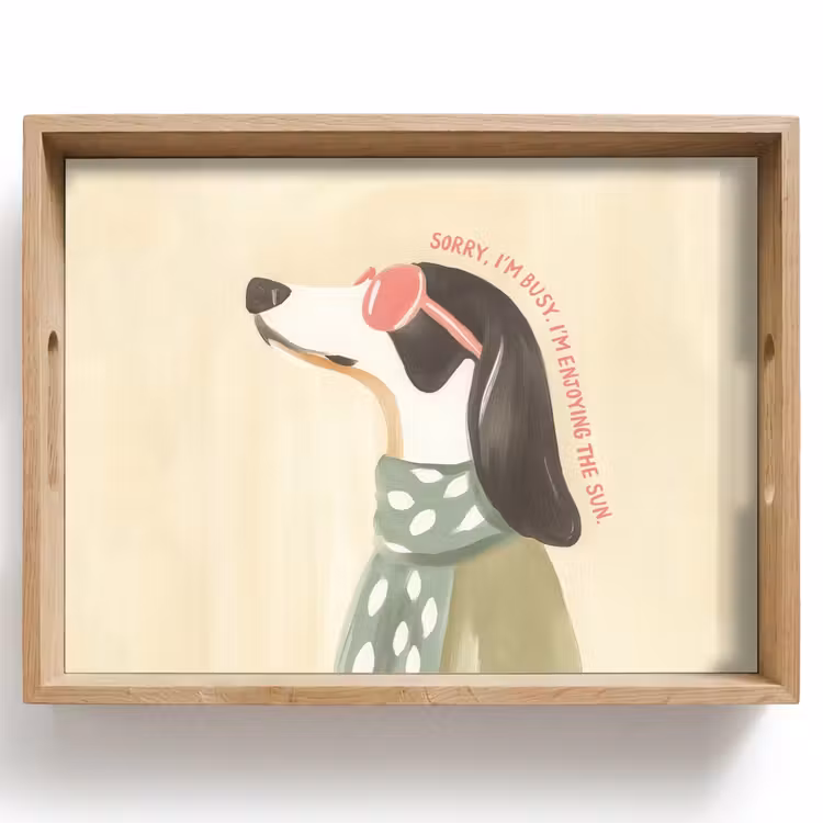 Dienblad - Quote - Hond - Zonnebril — 1